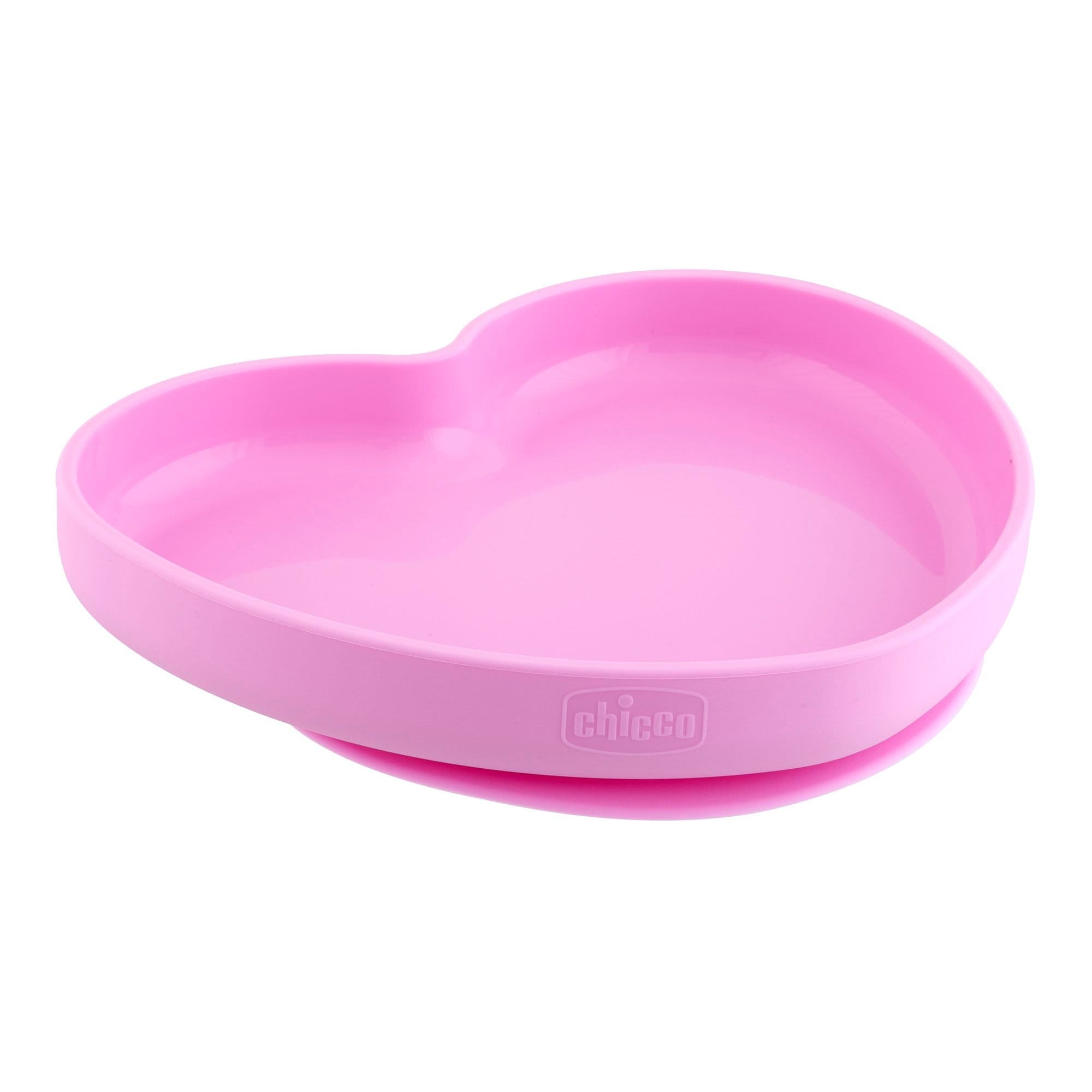 Assiette coeur en silicone avec ventouse ROSE Chicco