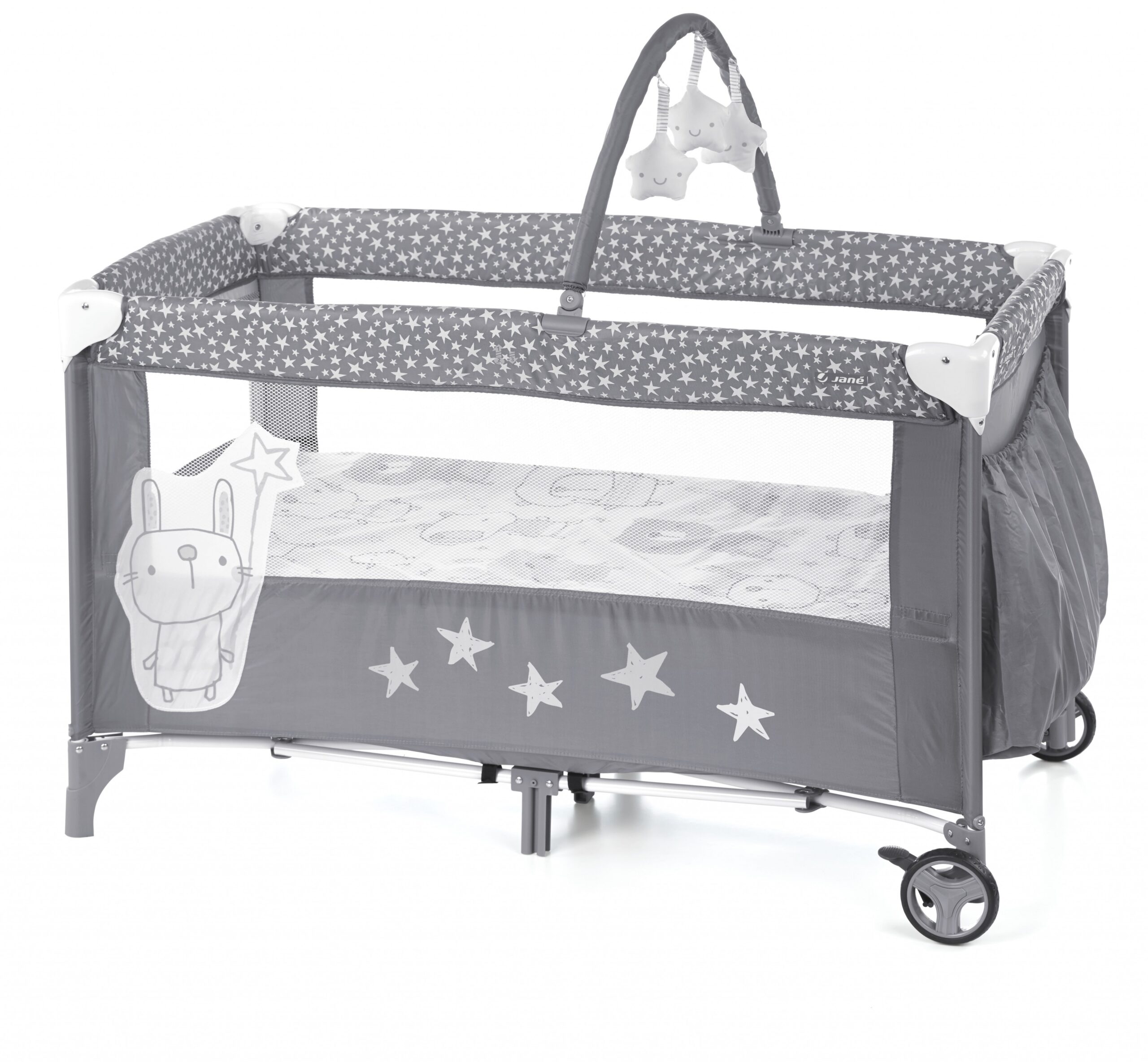 Lit pliant avec arche GRIS Jané