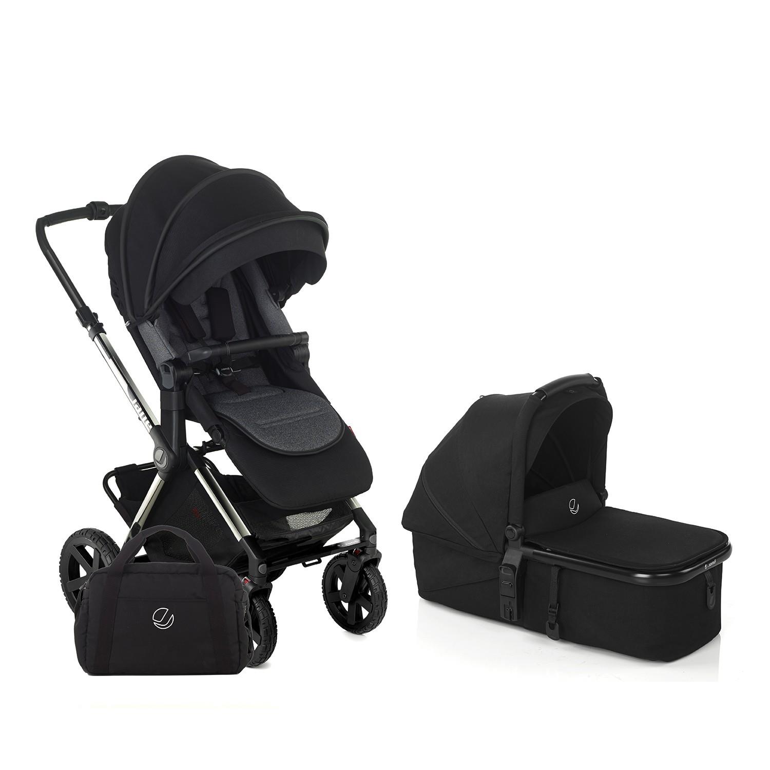 Poussette Crosslight pro chassis silver shadow NOIR Jané