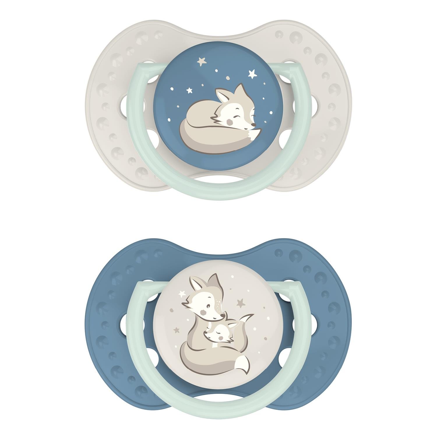 Sucette dynamique Nuit & Jour BLEU Difrax Lovi