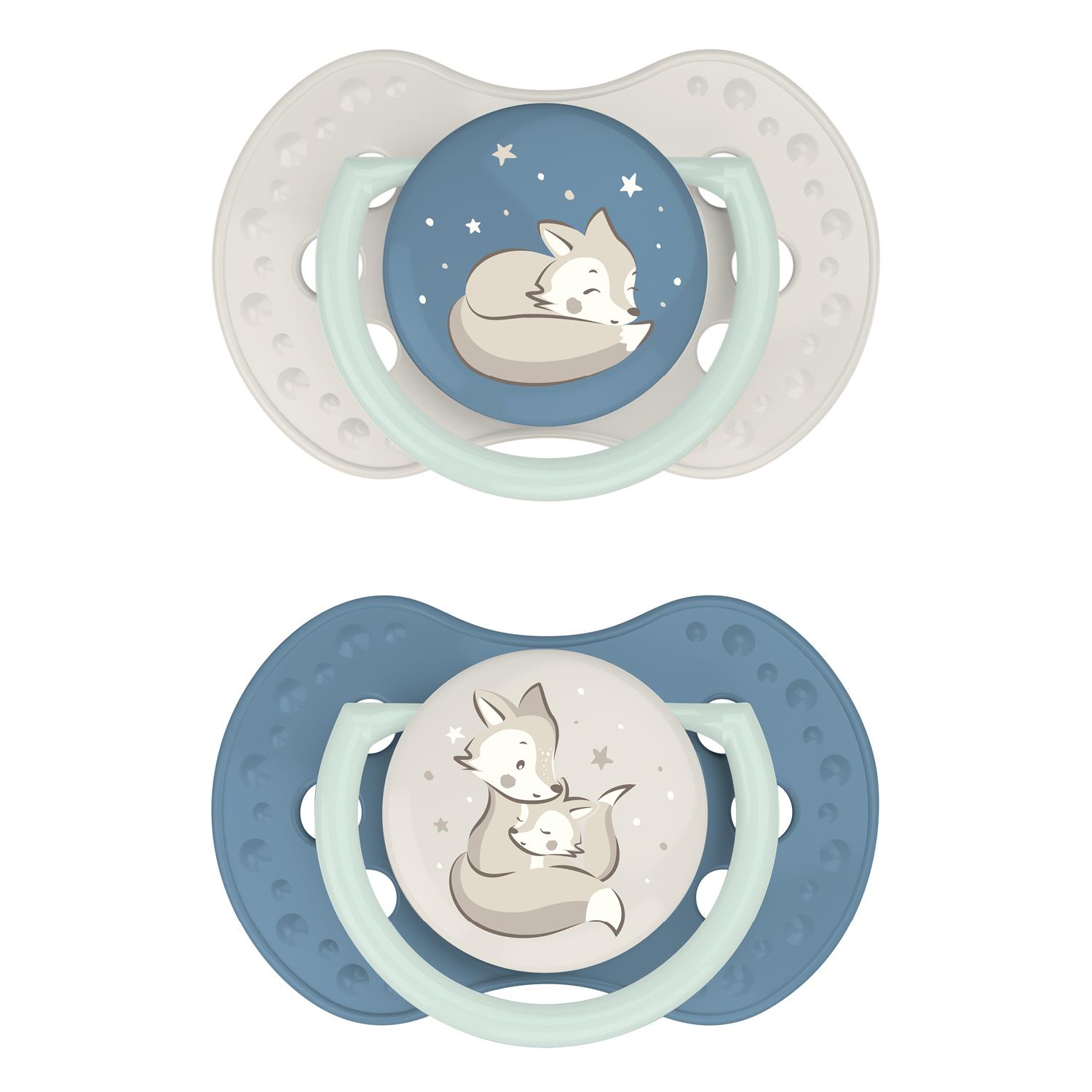 Sucette dynamique Nuit & Jour BLEU Difrax Lovi