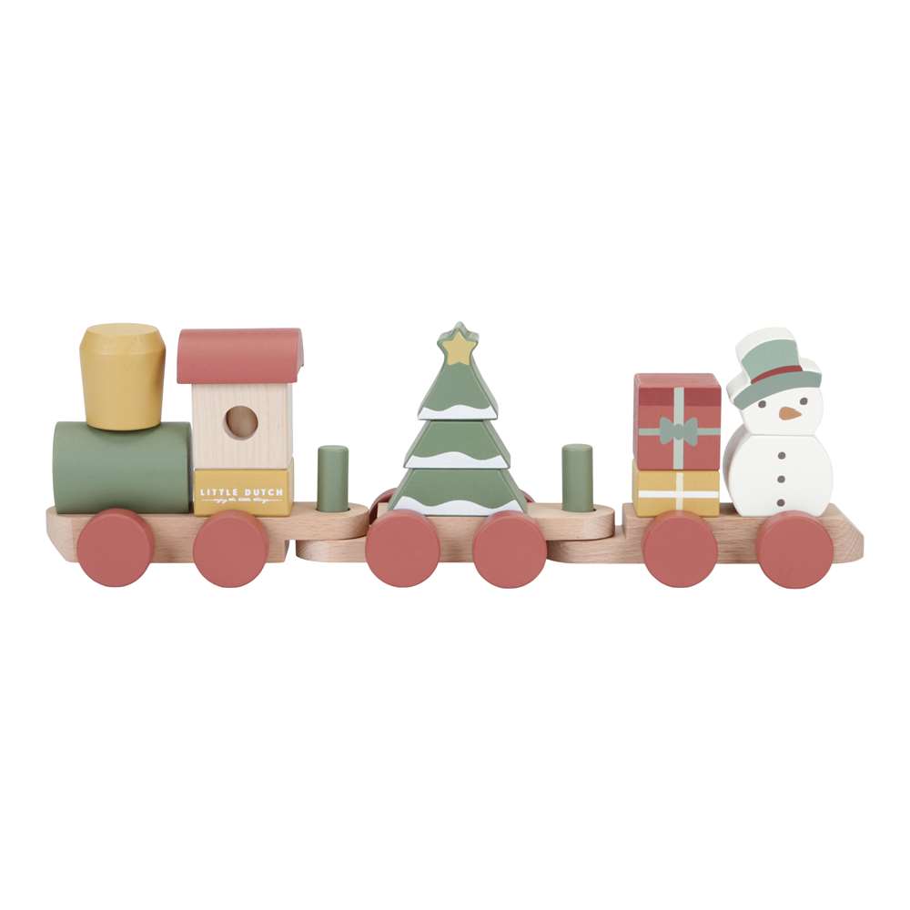 Train de Noël en bois FSC MULTICOLORE Little Dutch
