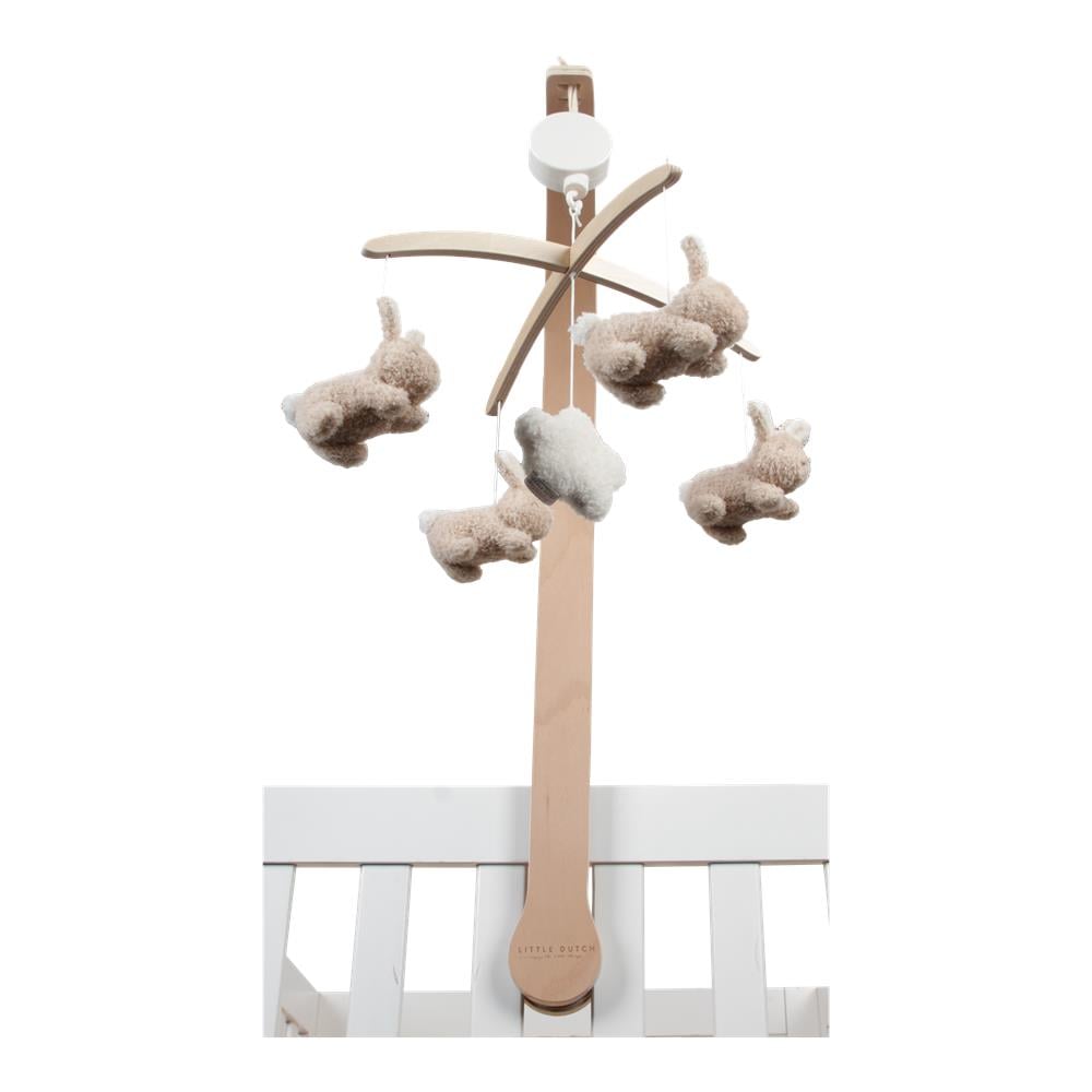 Mobile musical en bois FSC  BEIGE Little Dutch