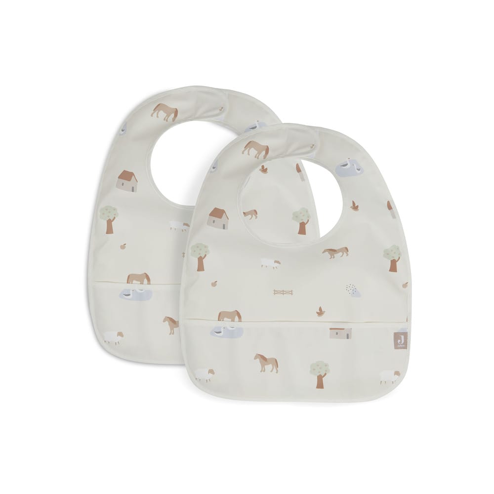 Lot de 2 bavoirs imperméable MULTICOLORE Jollein