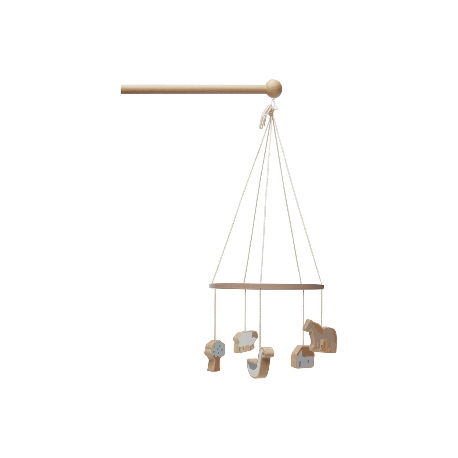 Mobile bébé en bois Farm MARRON Jollein