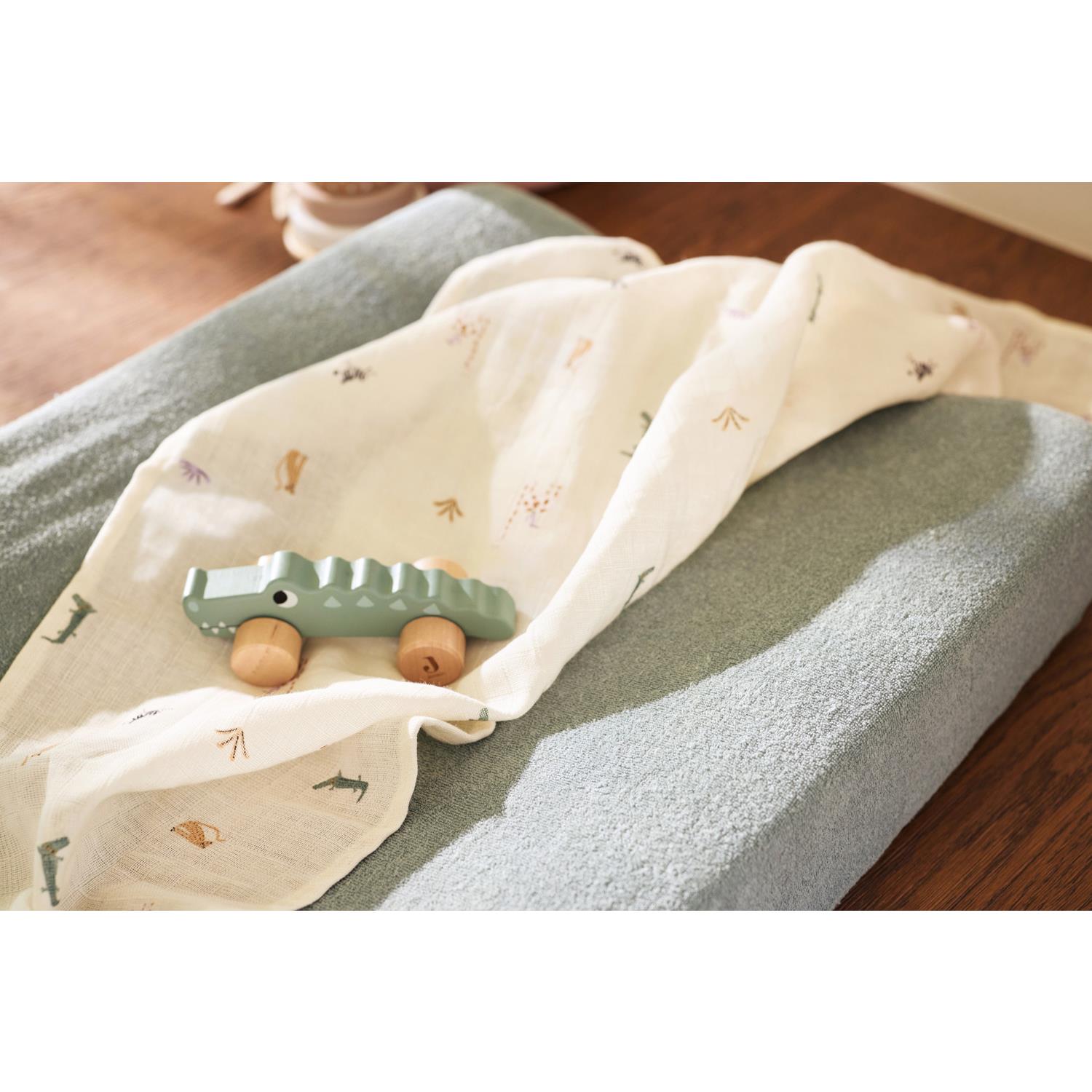 Lot de 2 Housse matelas à Langesr Eponge  VERT Jollein