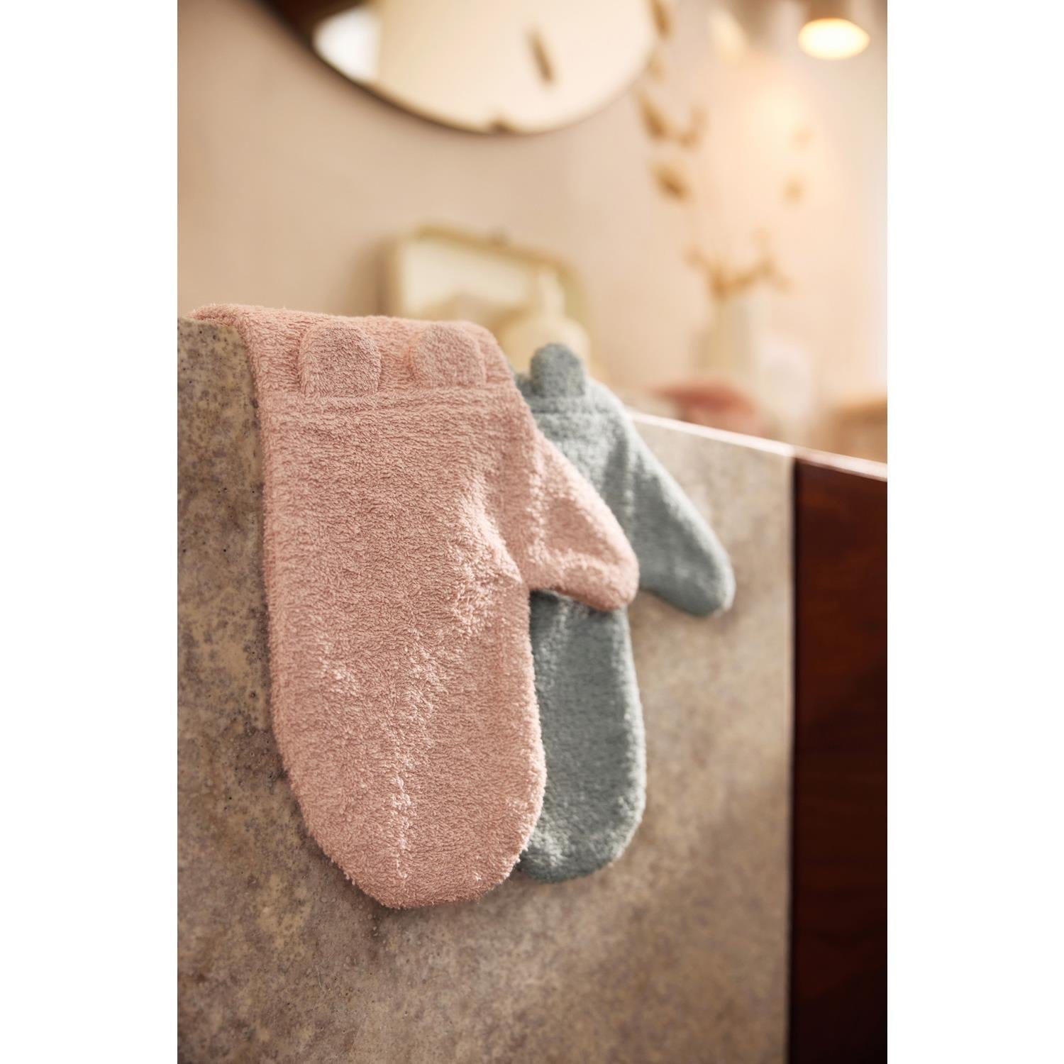 Gant de Toilette Éponge Ears VERT Jollein