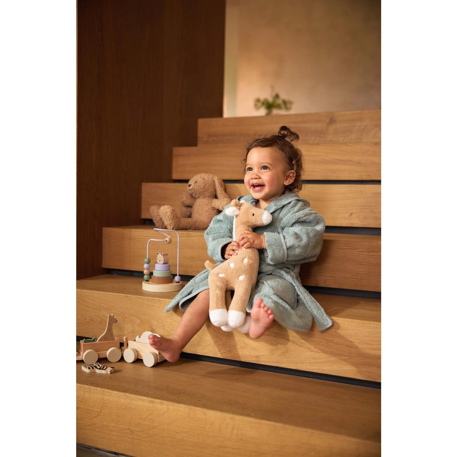 Peignoir éponge Miffy Jacquard VERT Jollein