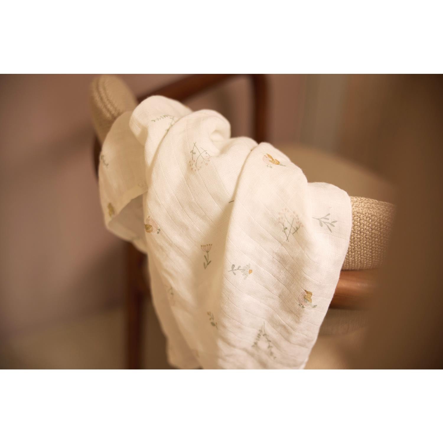 Lot de 3 Langes Gaze de Coton Lovely Birds  MULTICOLORE Jollein