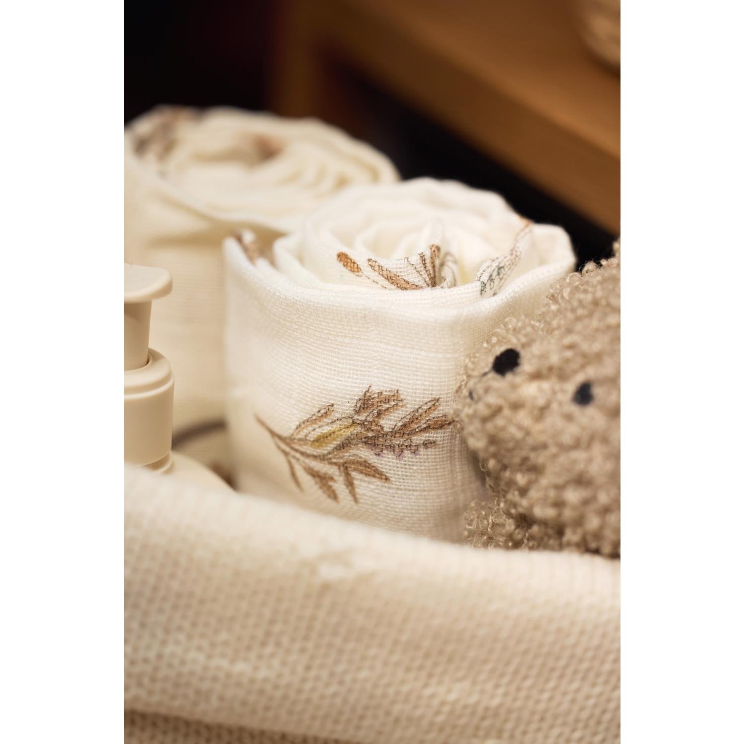 Lot de 3 Langes Gaze de Coton Riverside  MULTICOLORE Jollein