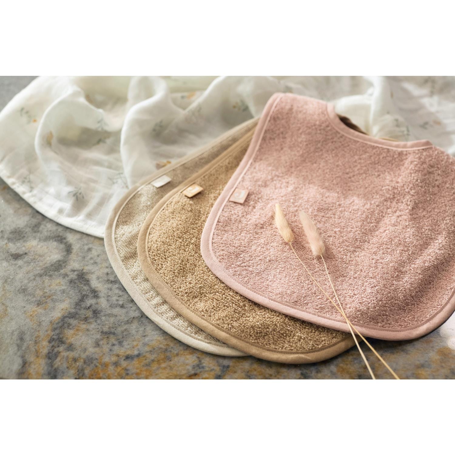 Lot de 3 Bavoirs Eponge  MULTICOLORE Jollein