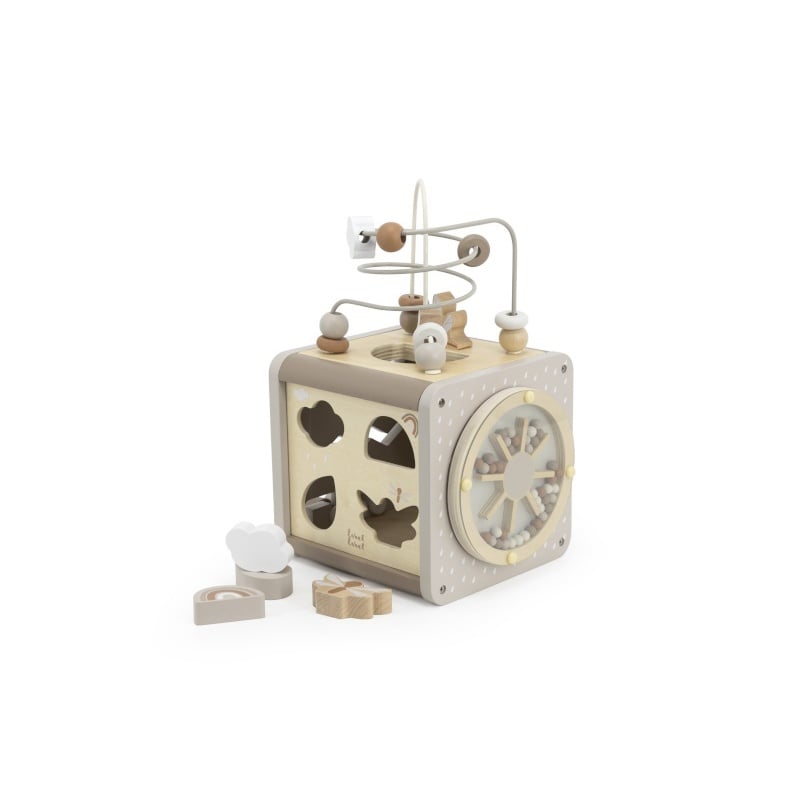 Cube d'activités en bois MARRON Label Label