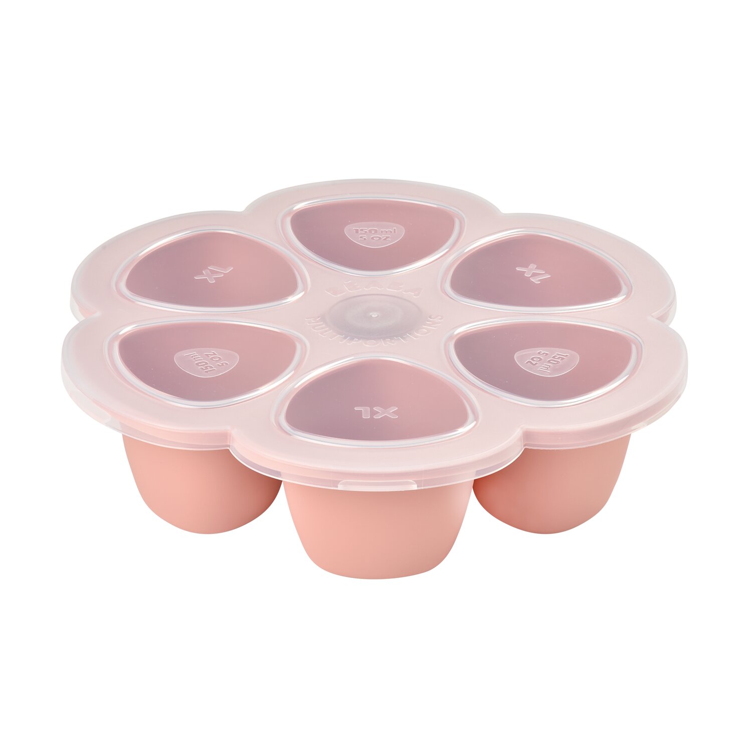 Moule multiportionssilicone 6X150ml Vieux Rose