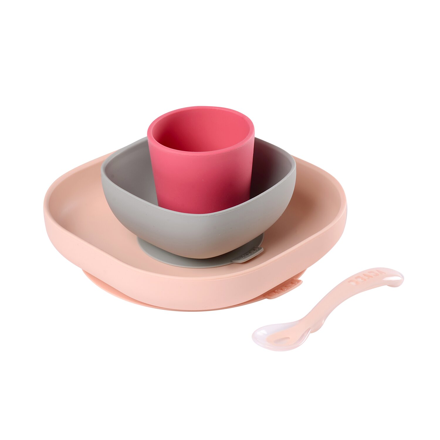 Coffret repas silicone Rose