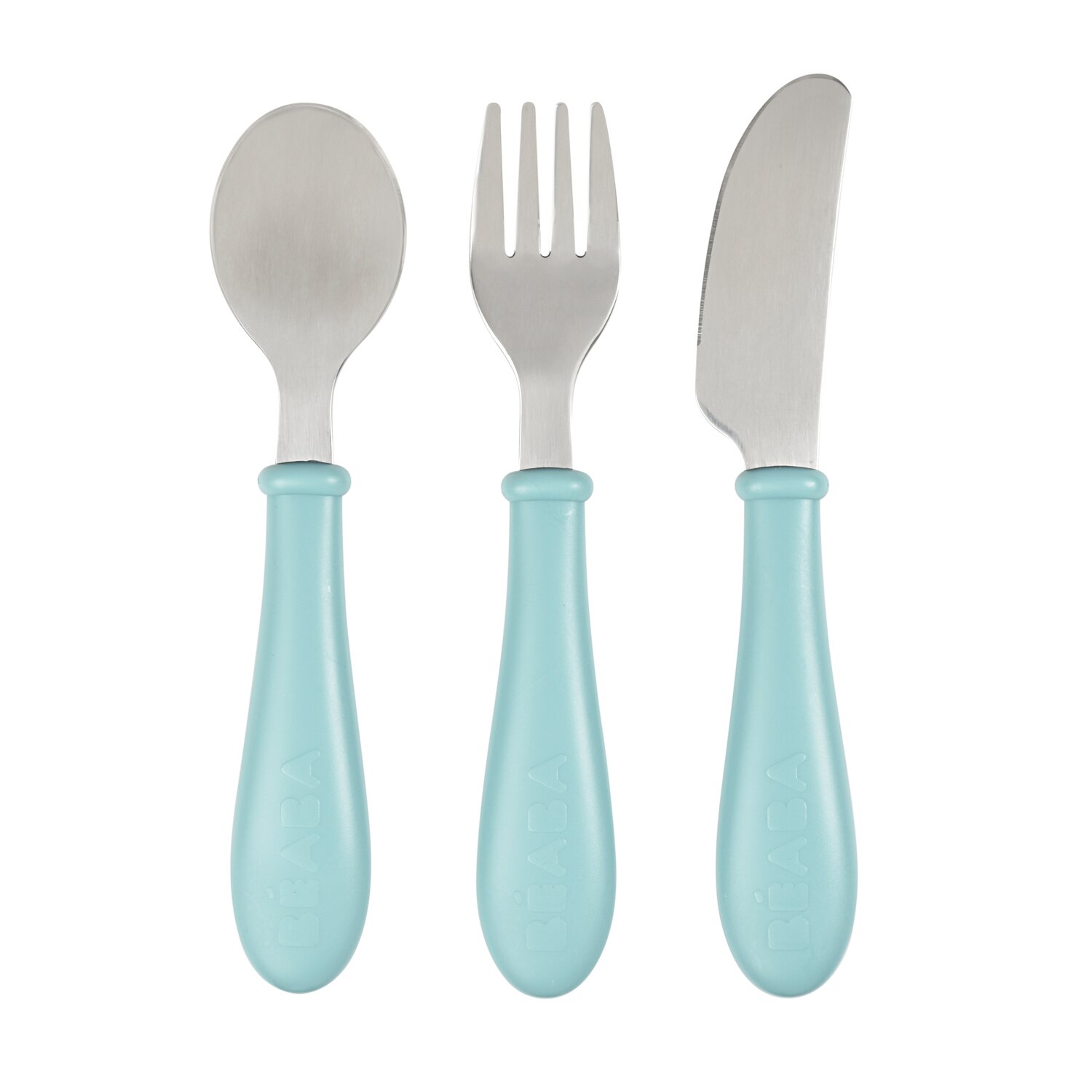 Set 3 couverts inox Bleu