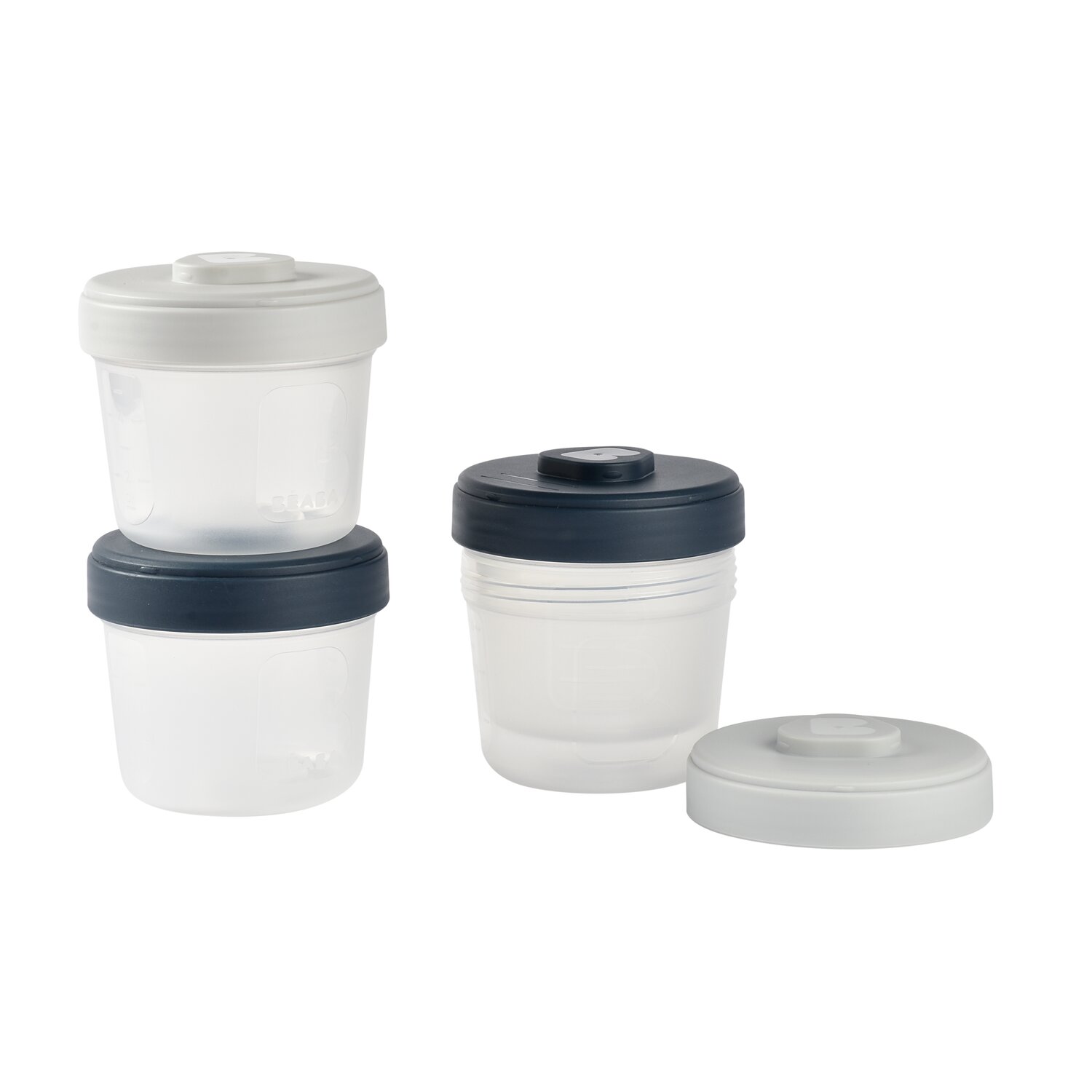 Set intégral de 4 portions clip 150 ml Gris/Night blue