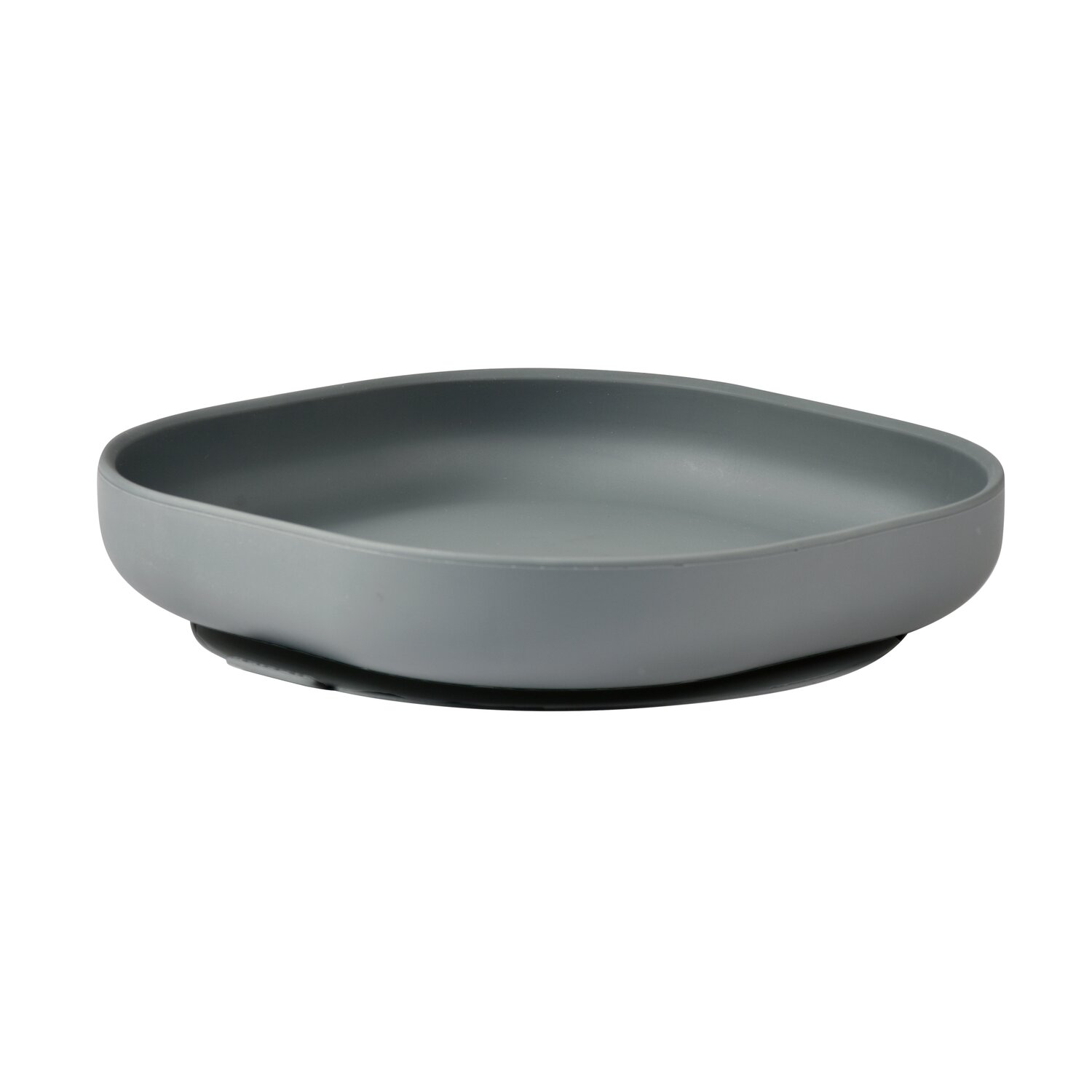 Assiette silicone ventouse Gris minéral