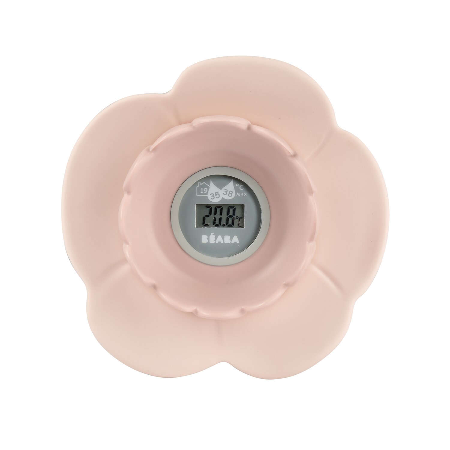 Thermomètre de bain Lotus Vieux rose