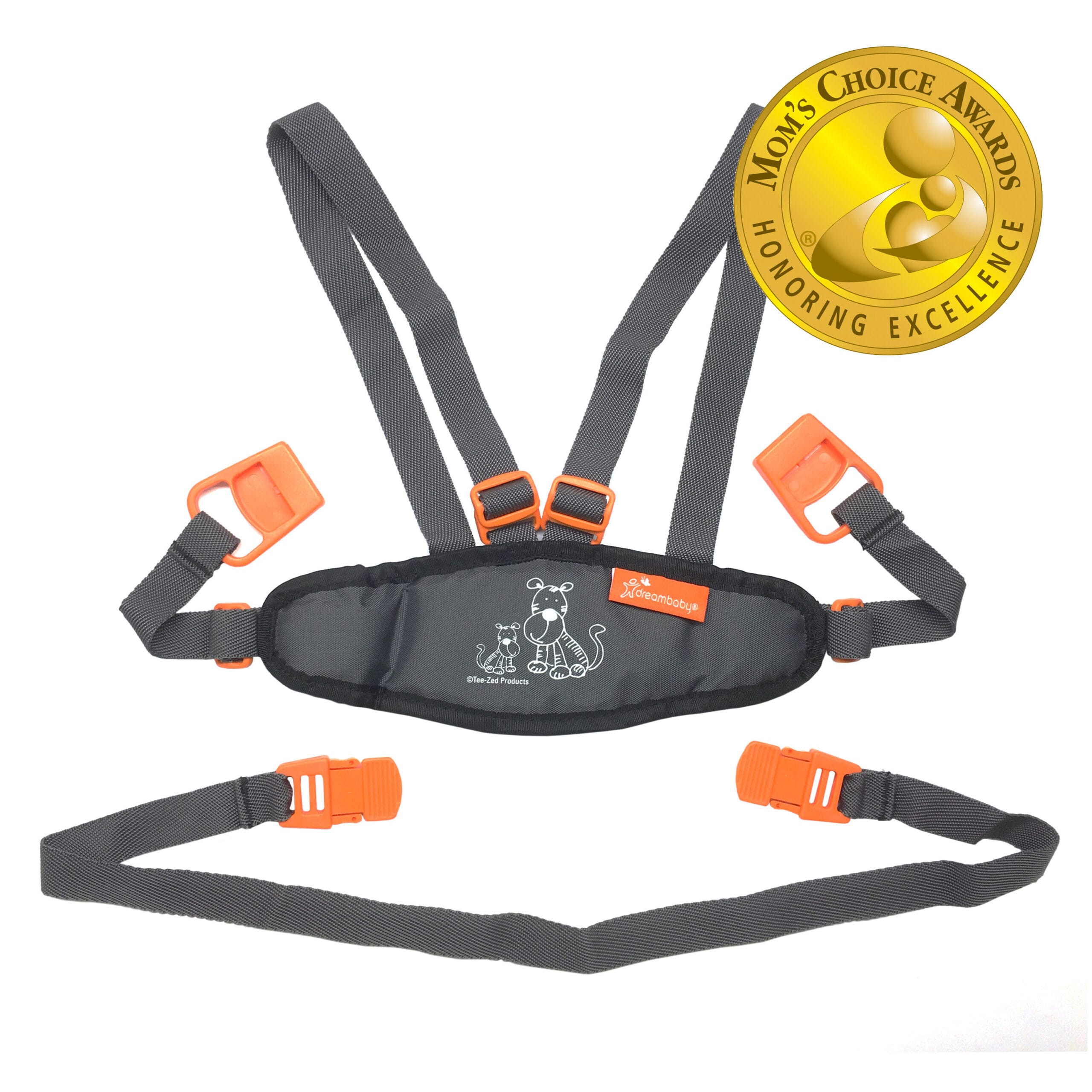 Harnais de sécurité bébé (deluxe - tigre design) GRIS Dreambaby