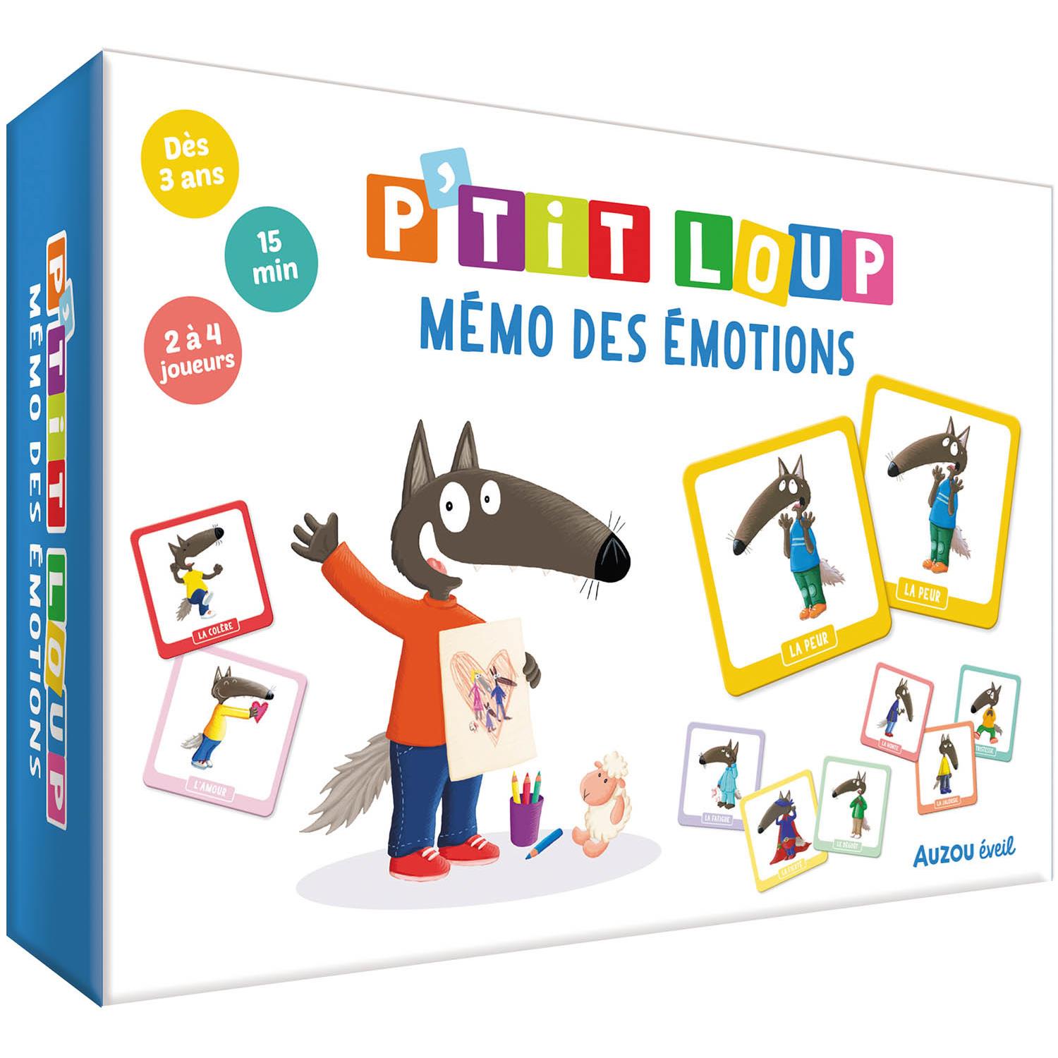 Livre P'tit loup mon mémo des émotions MULTICOLORE Auzou