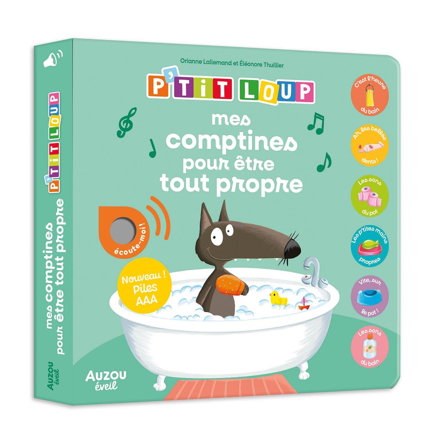 Livre P'tit loup mes comptines pour être tout propre MULTICOLORE Auzou