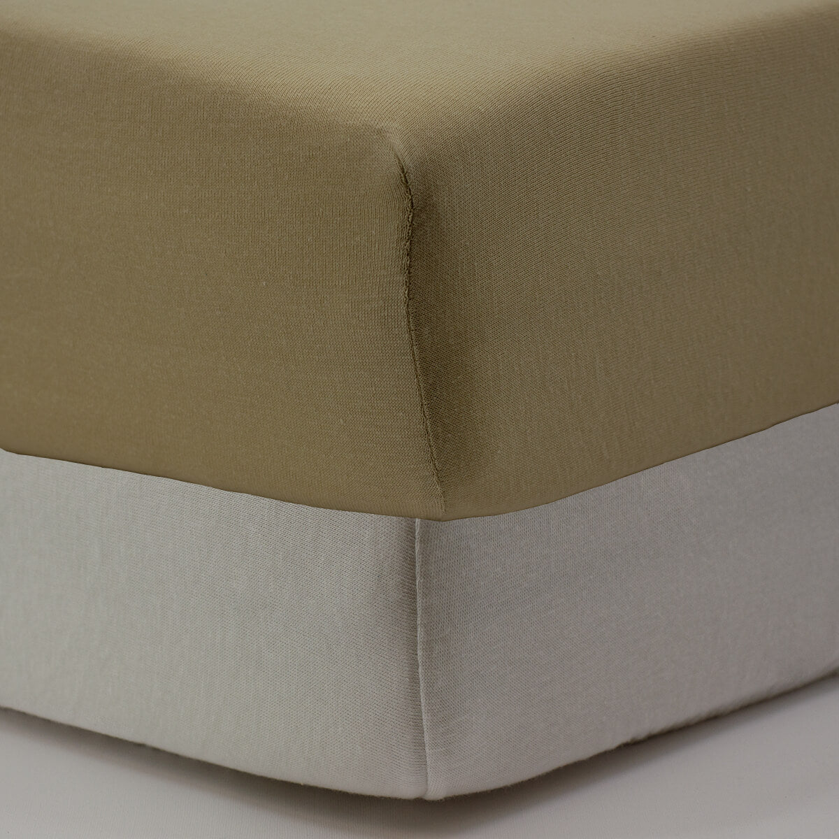 Drap-housse 70x140 cm x2 pcs en Coton Blanc / Blé