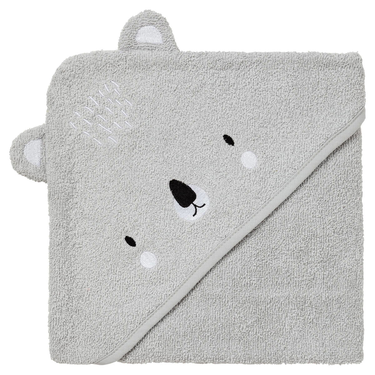 Cape de bain 70x70 cm ludique - Koala gris