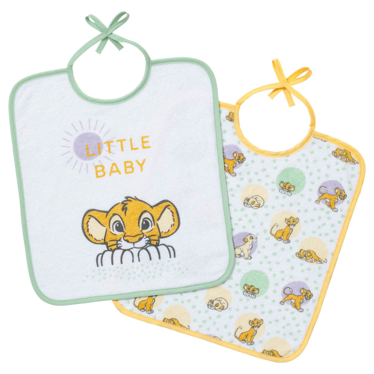 Lot de 2 bavoirs 6 mois 28x38 cm - Roi Lion Cosy Time