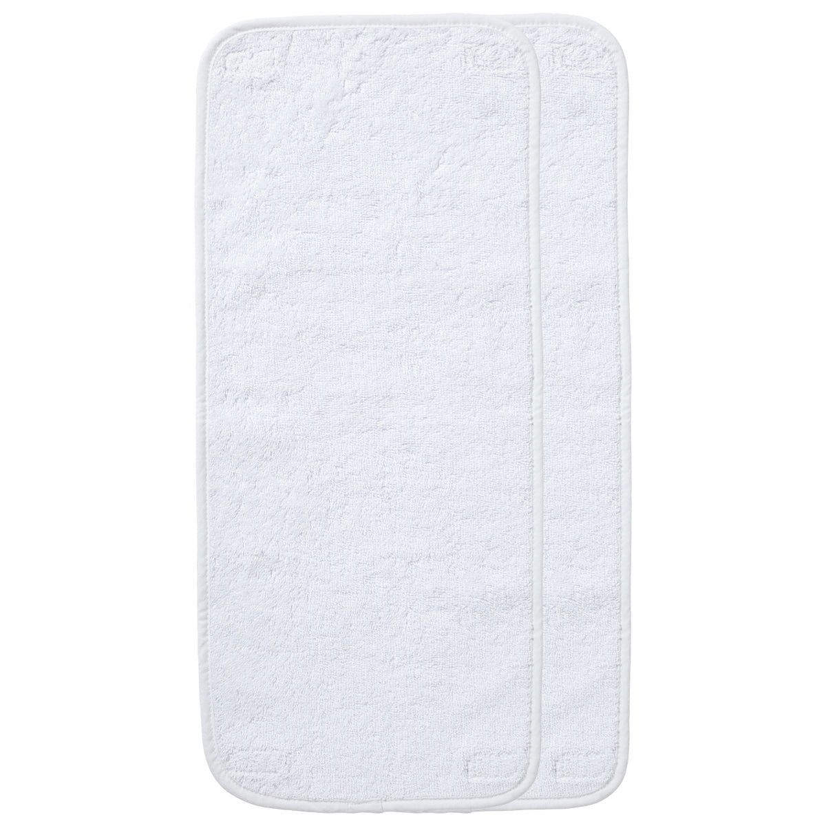 Lot de 2 serviettes à scratch pour matelas à langer Luxe Blanc