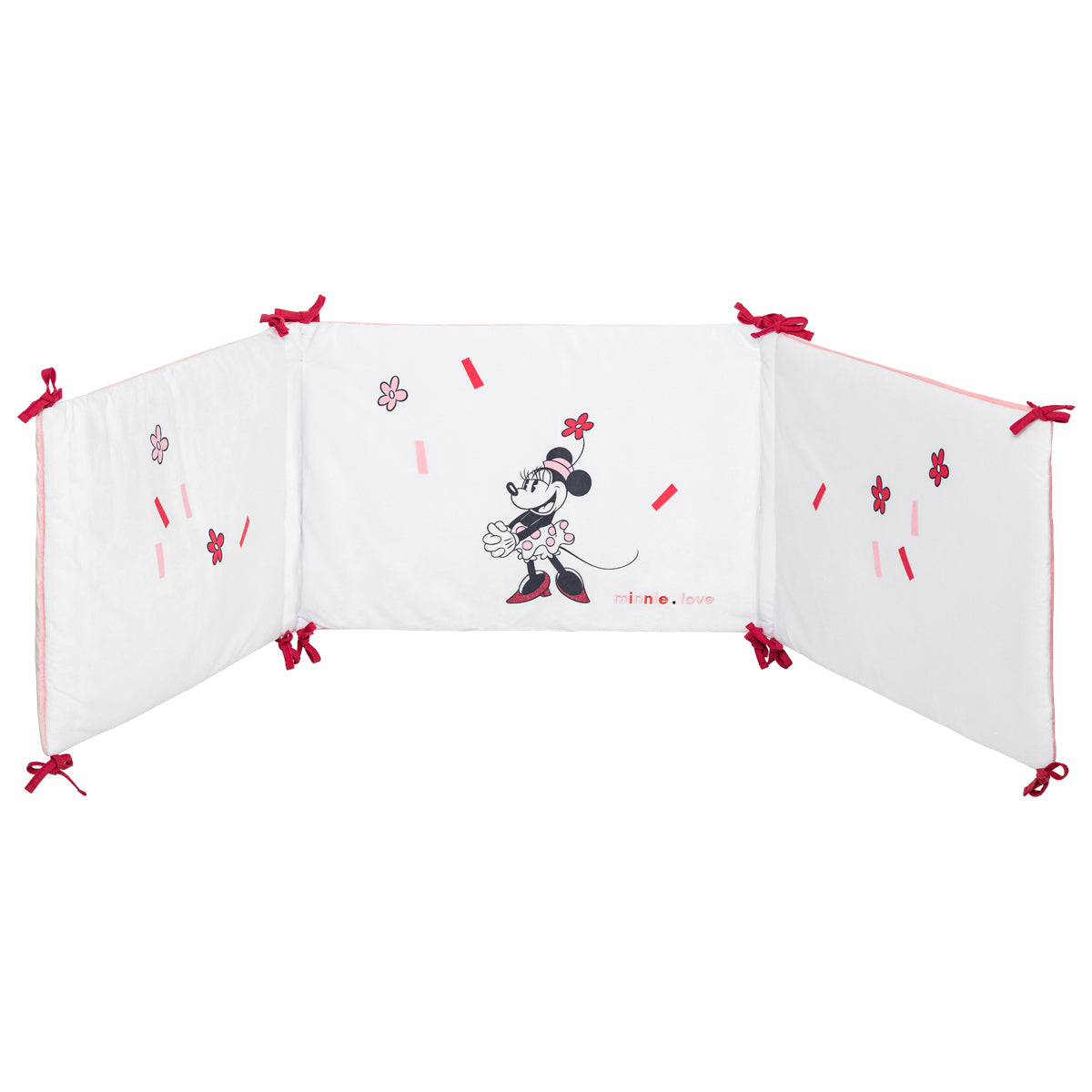 Tour de lit adaptable en velours Minnie Confettis - 40x180 cm