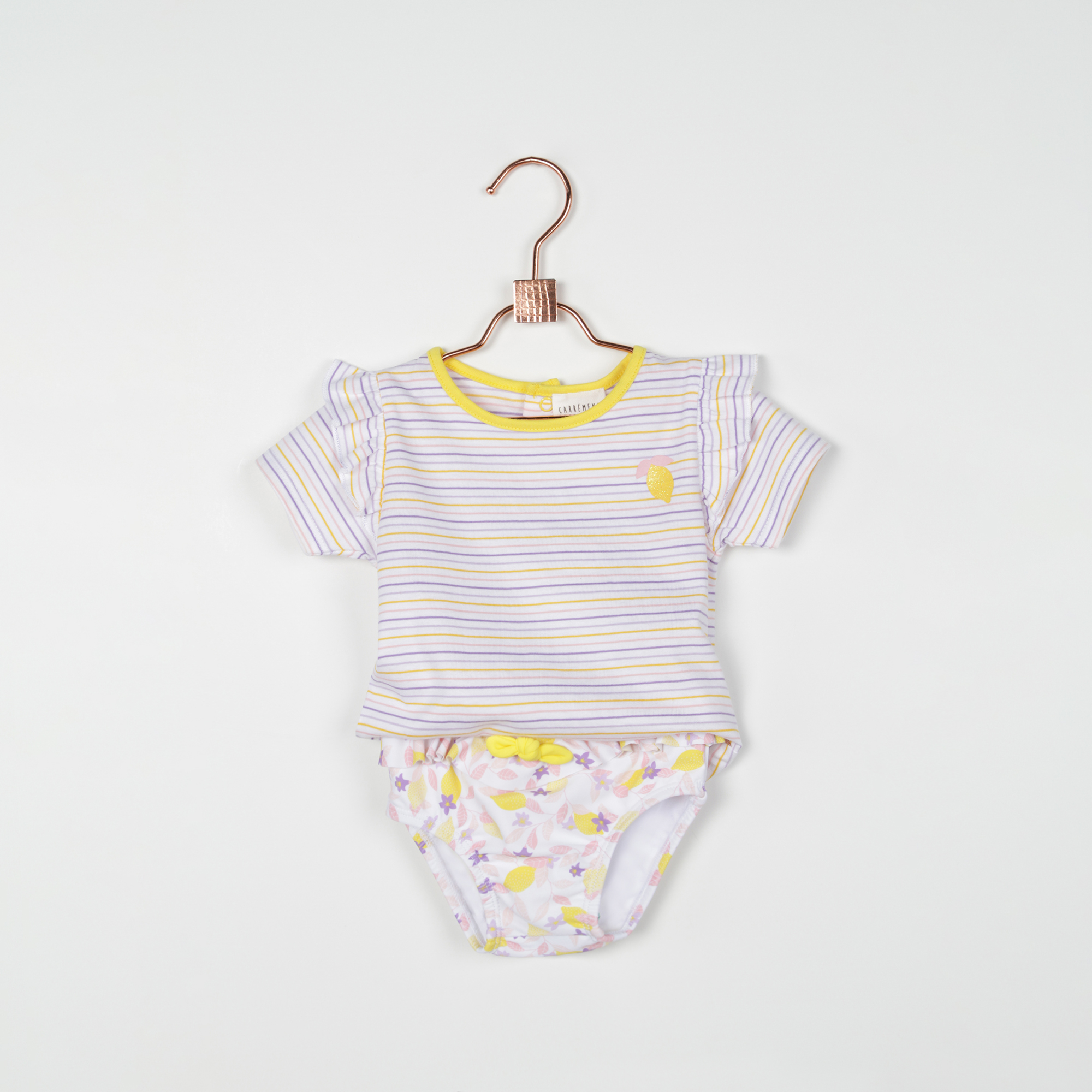 CARREMENT BEAU Culotte de bain à motifs FILLE 18M Blanc