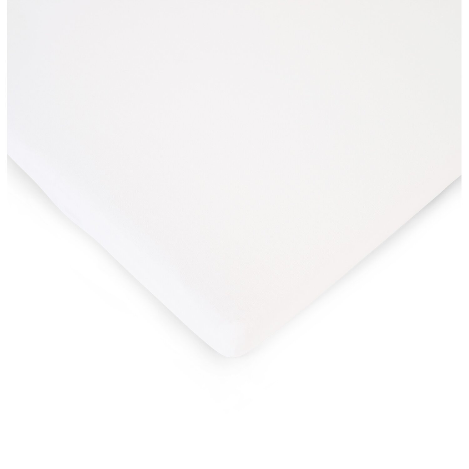 Drap Housse Lit Bébé - 60x120 Cm - Coton Bio - Blanc
