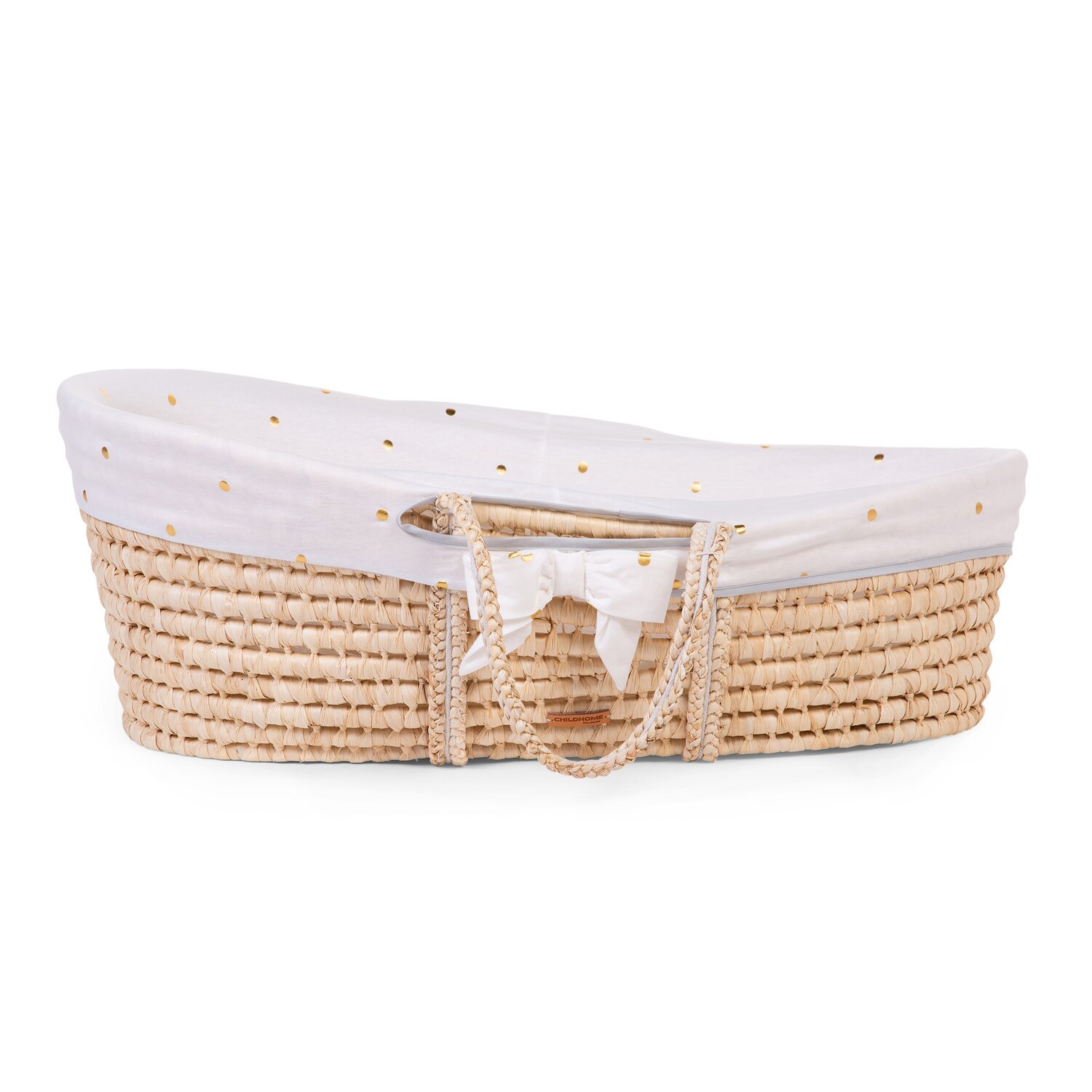 Habillage Panier Moise - Jersey - Gold Dots