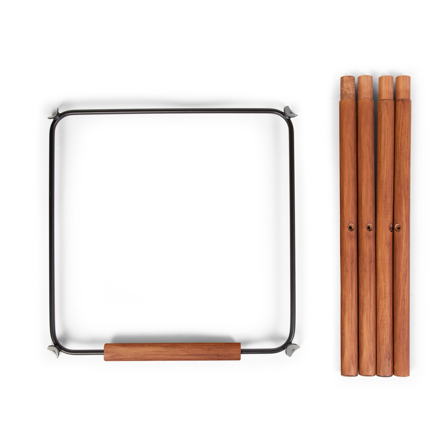 Evolu Extra Set De Pieds Longues + Repose Pieds - Bois - Noi