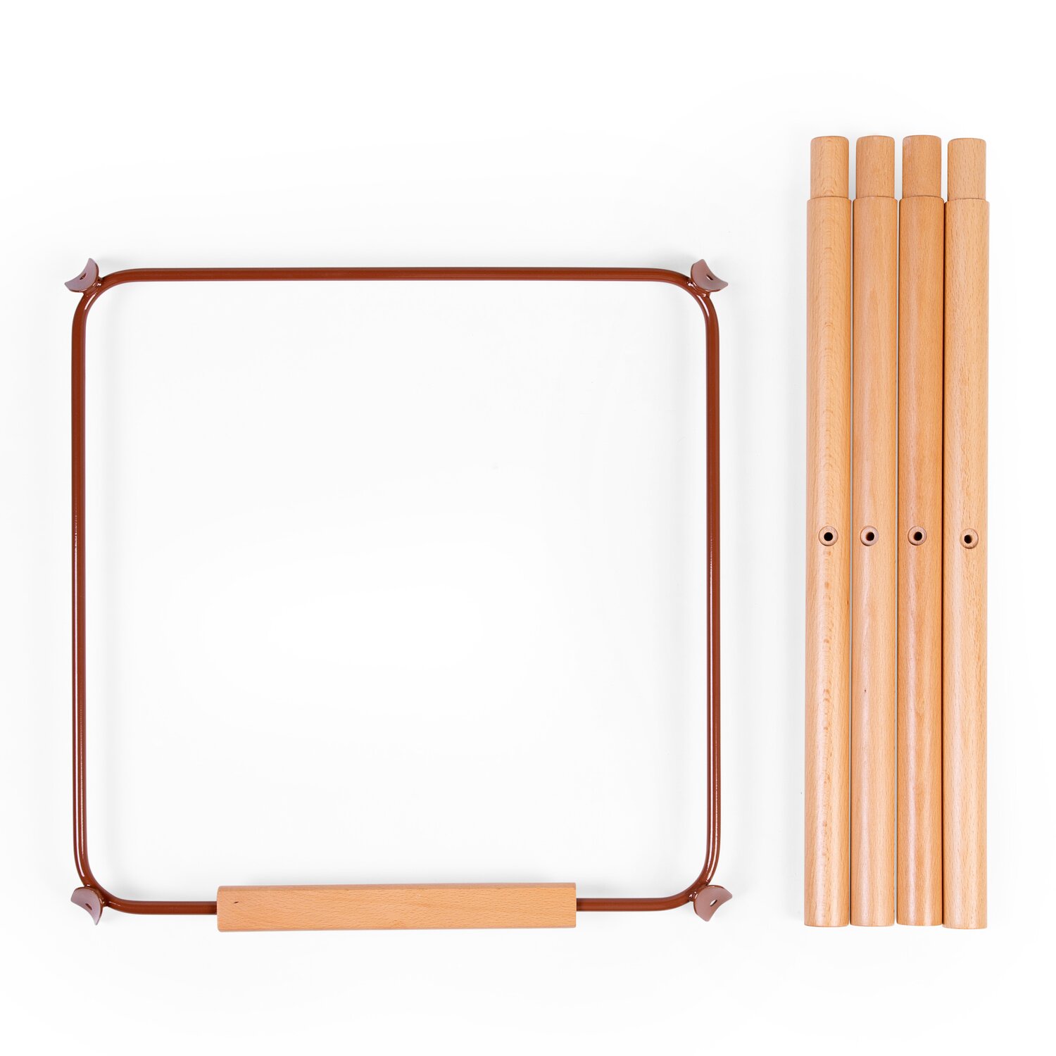 Evolu Extra Set De Pieds Longues + Repose Pieds - Bois - Rou