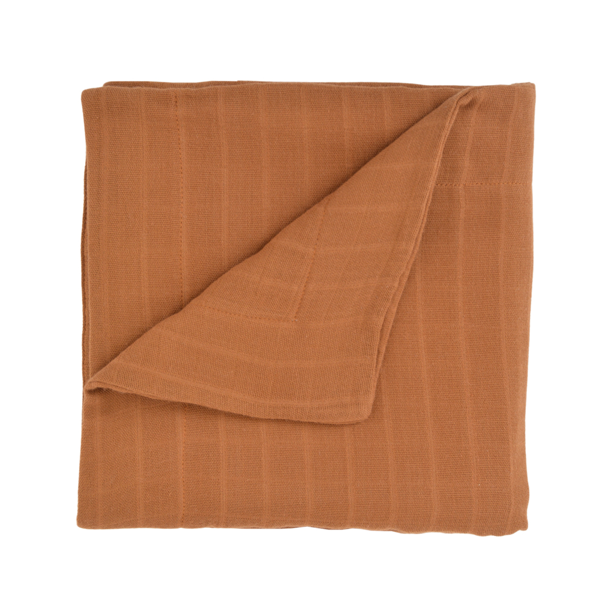 Couverture bébé en double-gaze unie Caramel
