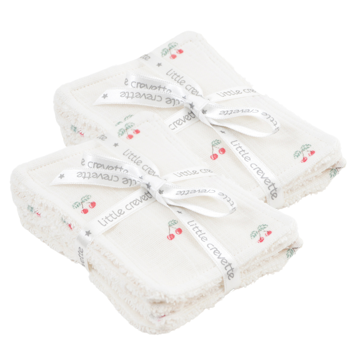 Lot de 12 lingettes lavables Cerise