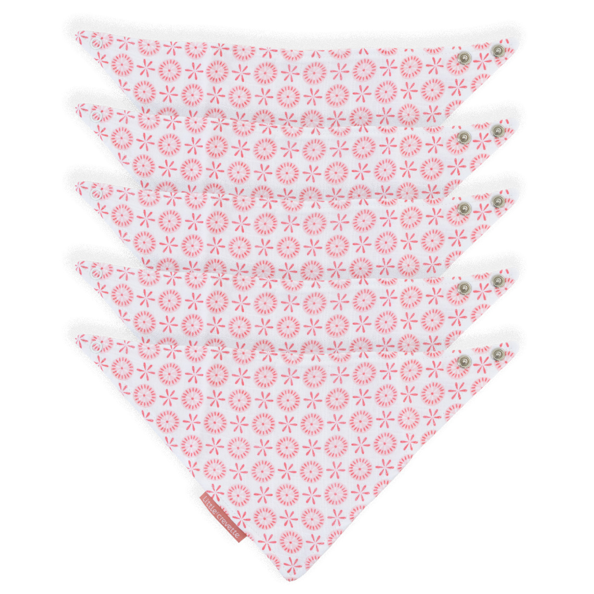 Lot de 5 bavoirs bandana Lovely Emilie