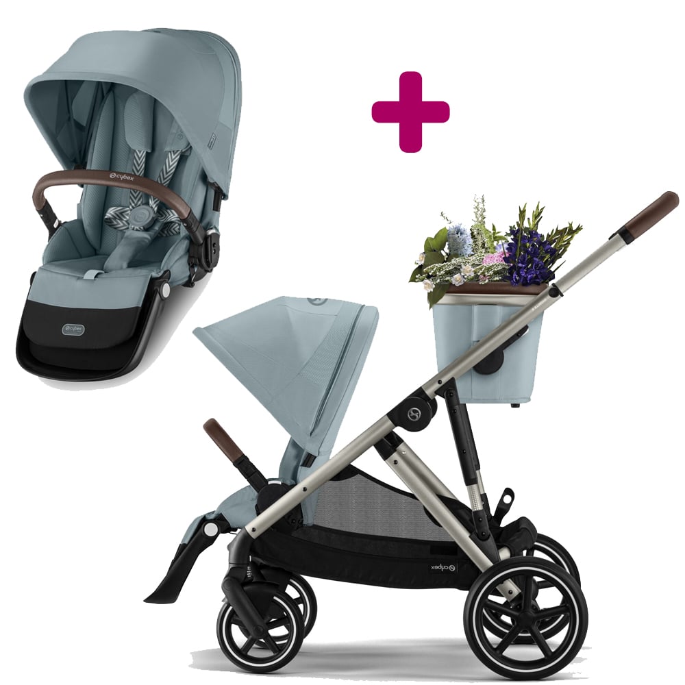 Pack Poussette Gazelle S Sky Blue + second siège Sky Blue  Cybex