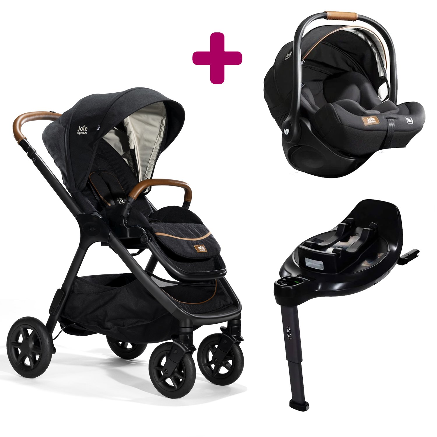 Pack poussette duo Finiti Eclipse + coque I-Level Eclipse + Base Encore  Joie