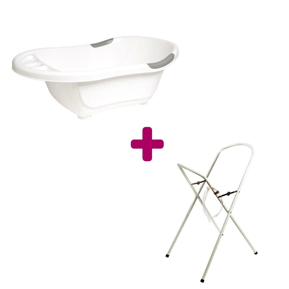 Pack Baignoire blanche + support de baignoire blanc avec tuyau  dBb Remond