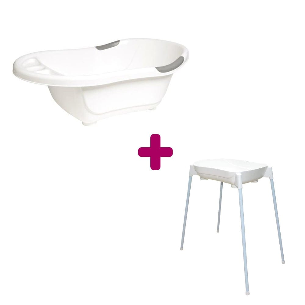 Pack Baignoire blanche + grand support de baignoire avec tuyau  dBb Remond