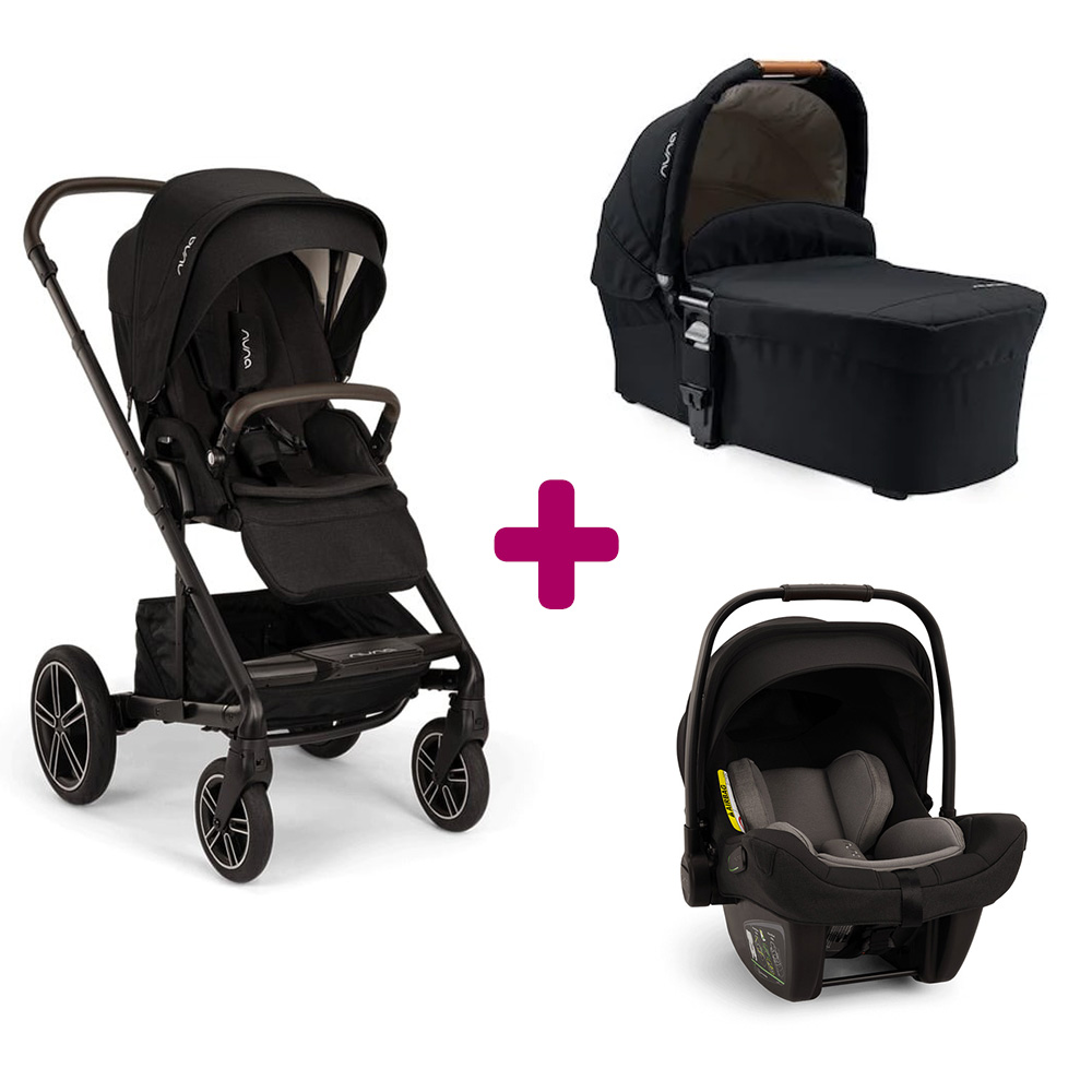 Pack Poussette trio Mixx next Caviar + Nacelle Mixx caviar + coque Pipa next Caviar  Nuna
