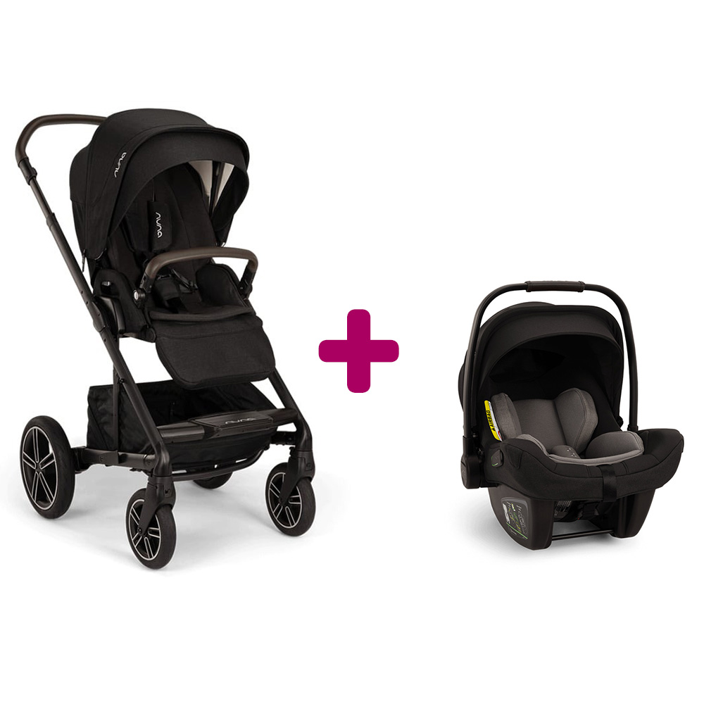 Pack Poussette duo Mixx next Caviar + coque Pipa next Caviar  Nuna