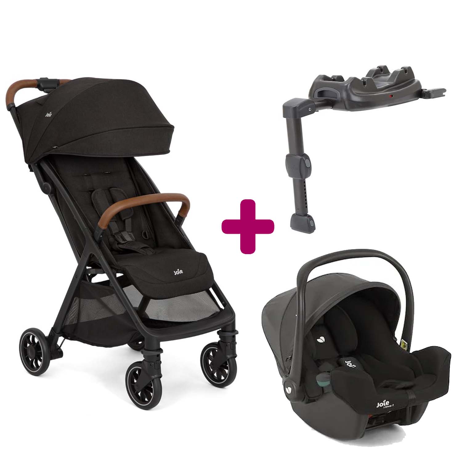 Pack Poussette duo Pact Pro Shale + coque i-snug 2 Shale + base Lx 2  Joie
