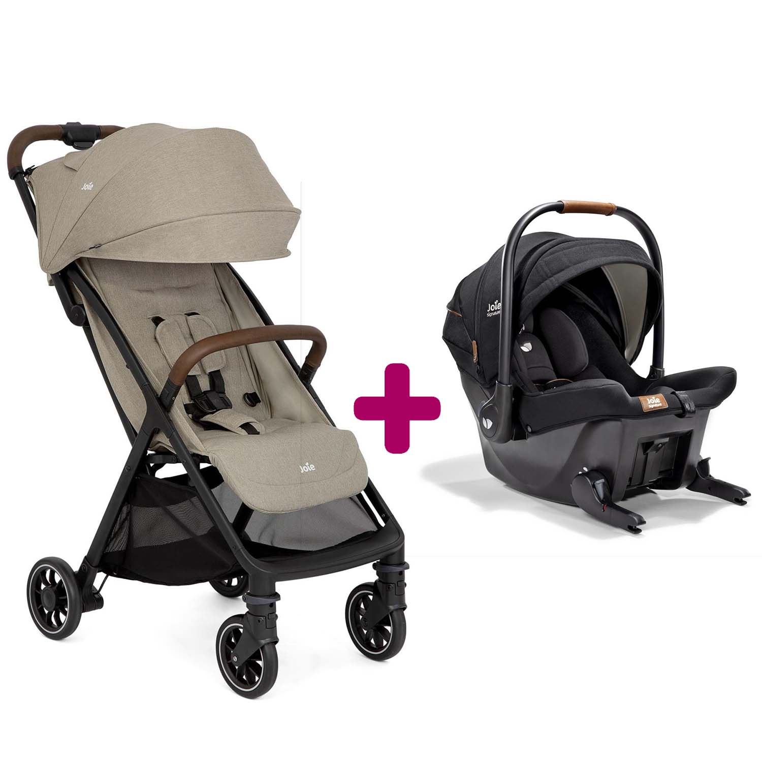 Pack Poussette duo Poussette Pact Pro Oak + coque Sprint Eclipse  Joie