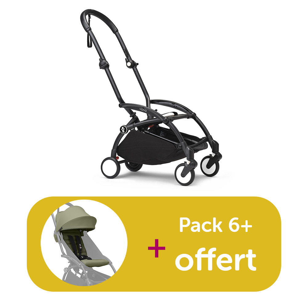 Chassis YOYO³ Noir acheté = Pack 6+ coloris Olive offert  Stokke