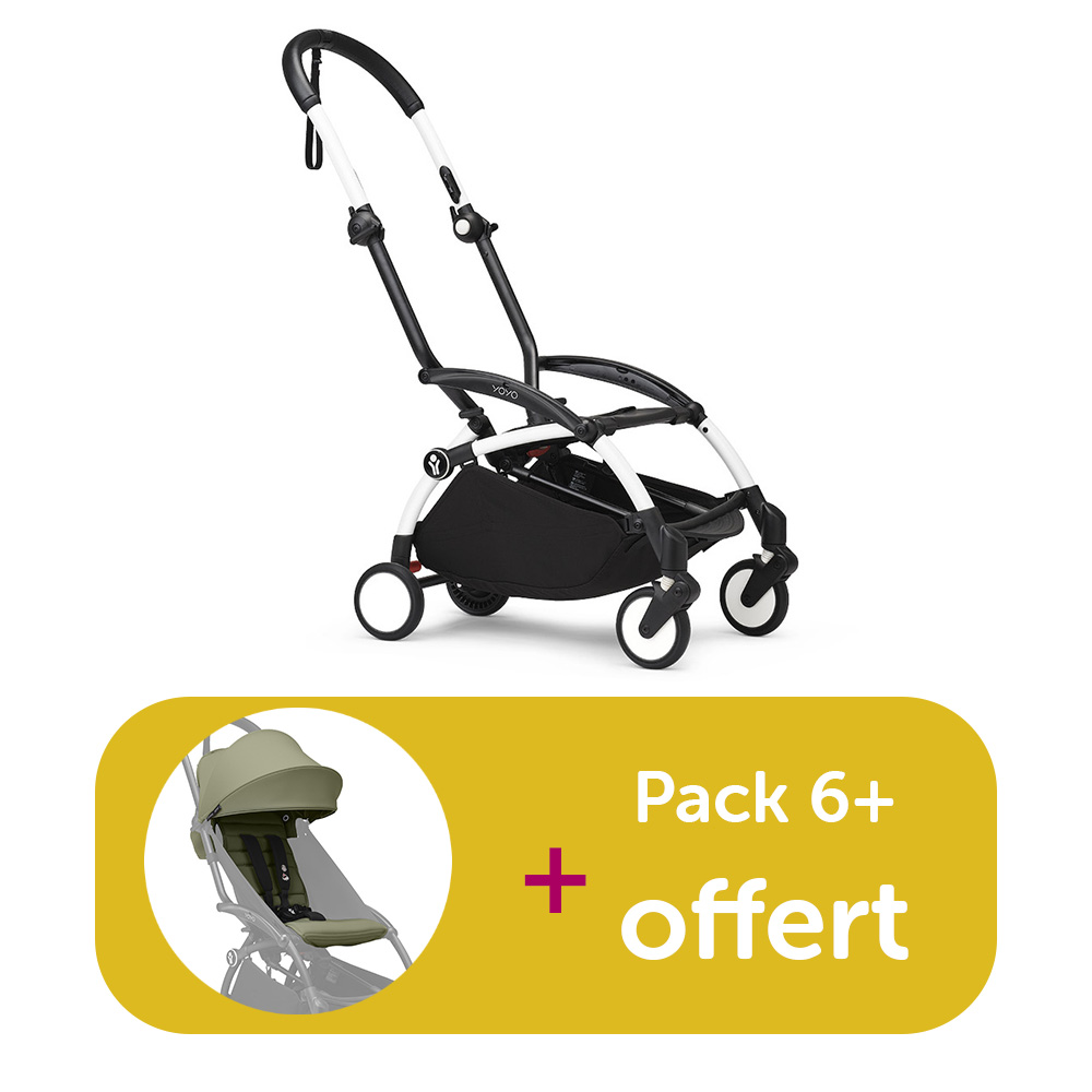 Chassis YOYO³ Blanc acheté = Pack 6+ coloris Olive offert  Stokke
