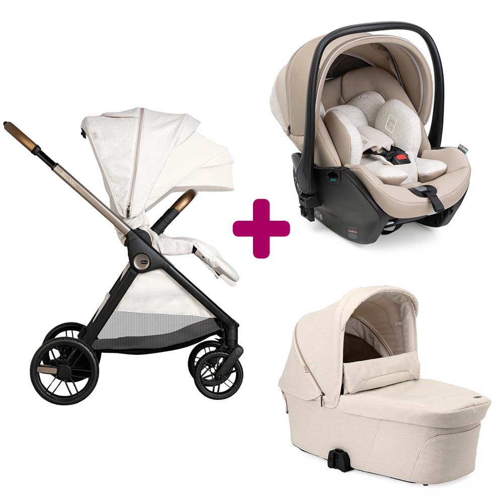 Pack poussette trio  Bellagio amber glow + nacelle flexi amber glow + coque First Seat Recline I-size amber glow  Chicco