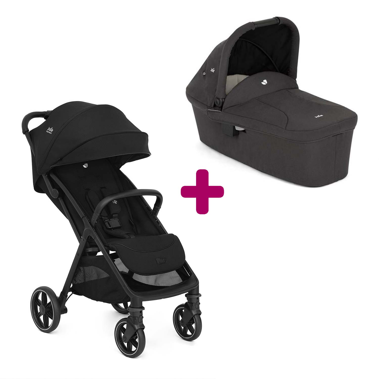 Pack Poussette duo Parcel Lx Eclipse + Nacelle Ramble Shale  Joie